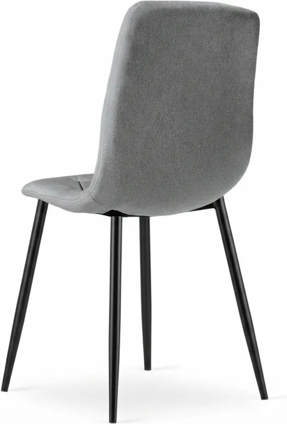 Scaun LIBRA PLATINUM GREY gri cu picioare negre