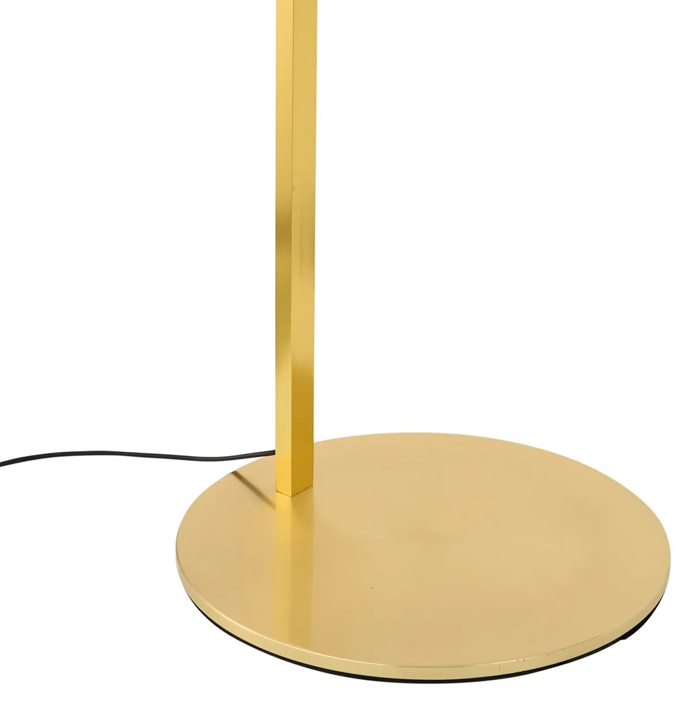 Lampă arcuită modernă alamă, incl. LED cu dimmer tactil - Arlow