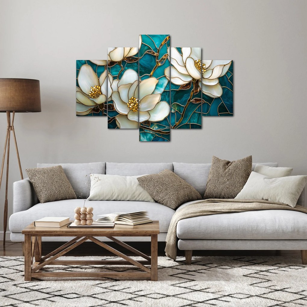 Tablou - Vitraliu cu magnolie (150x105 cm)