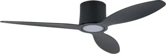 ZEVENTI - Ventilator de tavan LED VENTORA, 24W, 230V, Wi‑Fi Tuya, negru + telecomandă