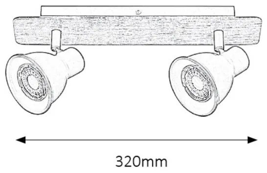Rabalux 5903 - Spot MAC 2xGU10/15W/230V