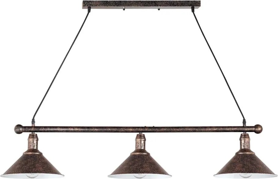 BRILAGI - Lustru suspendat pe cablu FORGE 3xE27/60W/230V cupru/patină