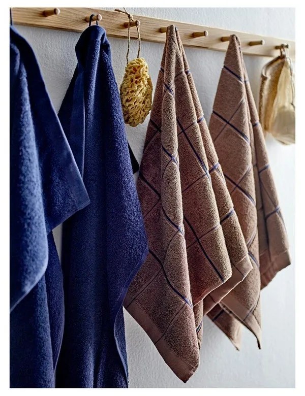 Prosop albastru închis din bumbac din frotir 50x100 cm Comfort – Södahl