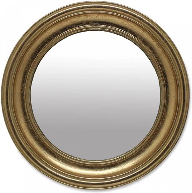 Oglinda rotunda aurie din polirasina 24 cm Goldie Objet Paris