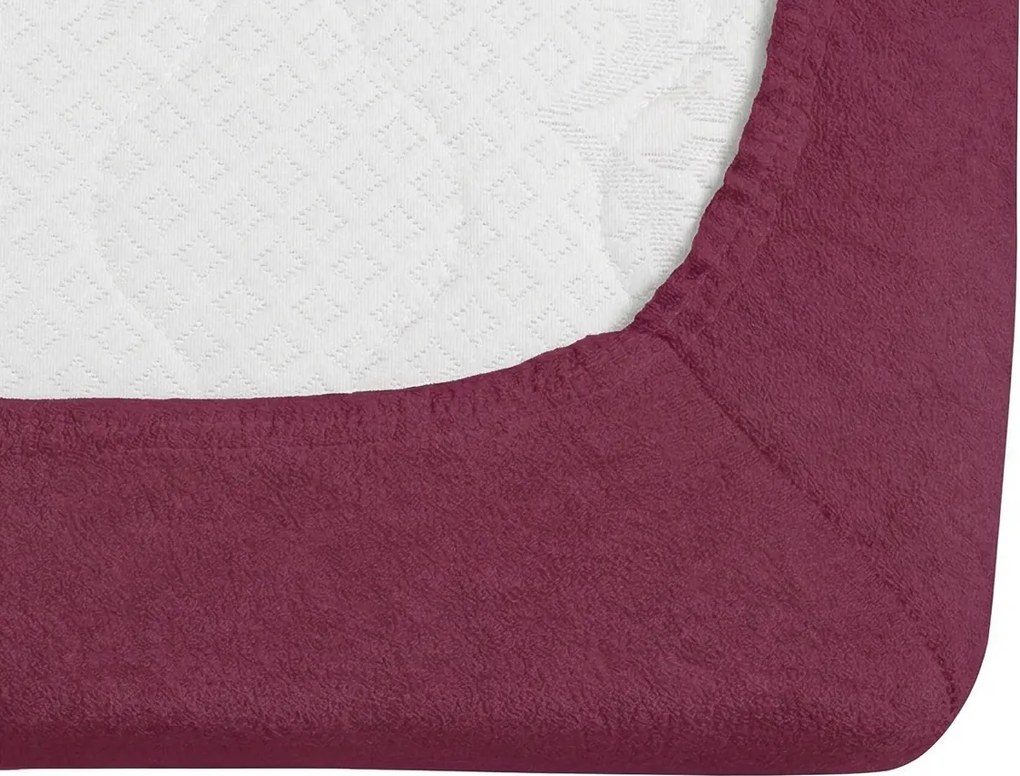 Cearsaf frote pentru patut copii PREMIUM 60x120 cm visiniu