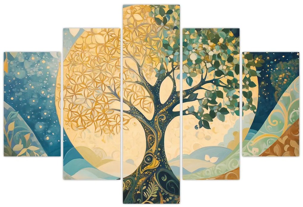 Tablou – Arborele vieții în lună (150x105 cm)
