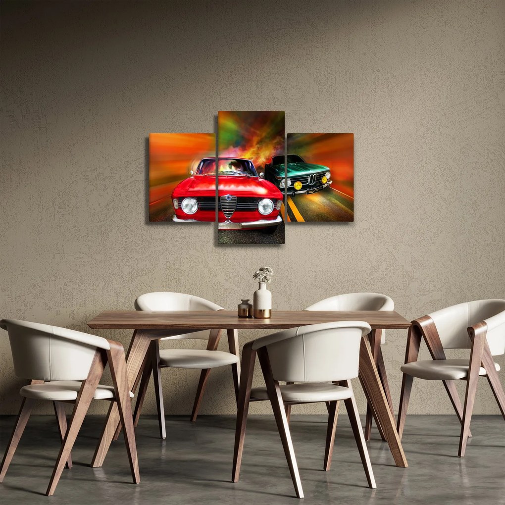 Tablou - Mașini de curse retro (90x60 cm)