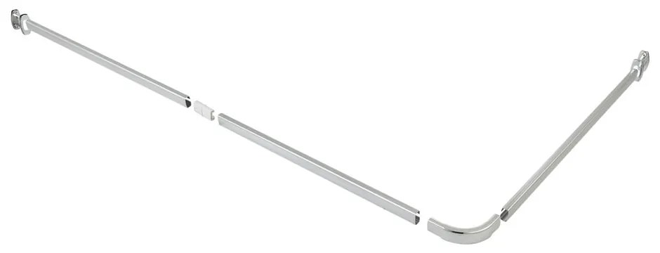 Bară pentru perdea de duș argintiu-lucios Era – Wenko