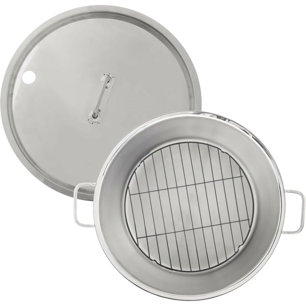 Orion Cratiță din oțel inoxidabil cu grilă 32 l