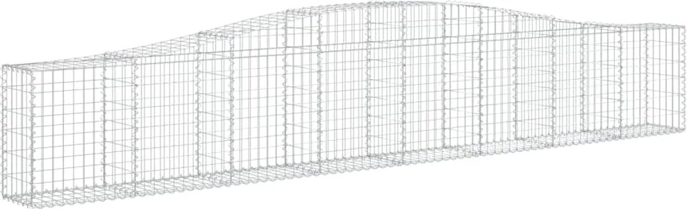 vidaXL Coș gabion arcuit 400x30x60/80 cm fier galvanizat