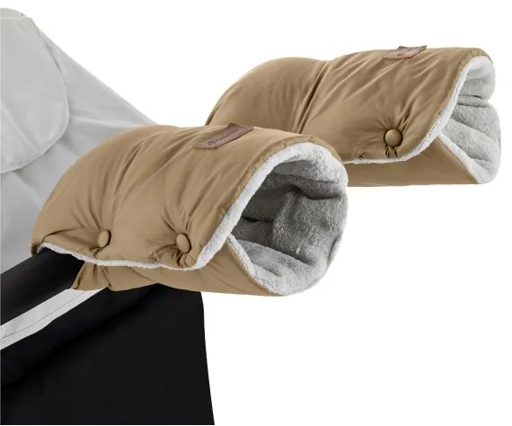 PETITE&MARS Set sac de iarnă 3în1 JIBOT + mânuși cărucior maro