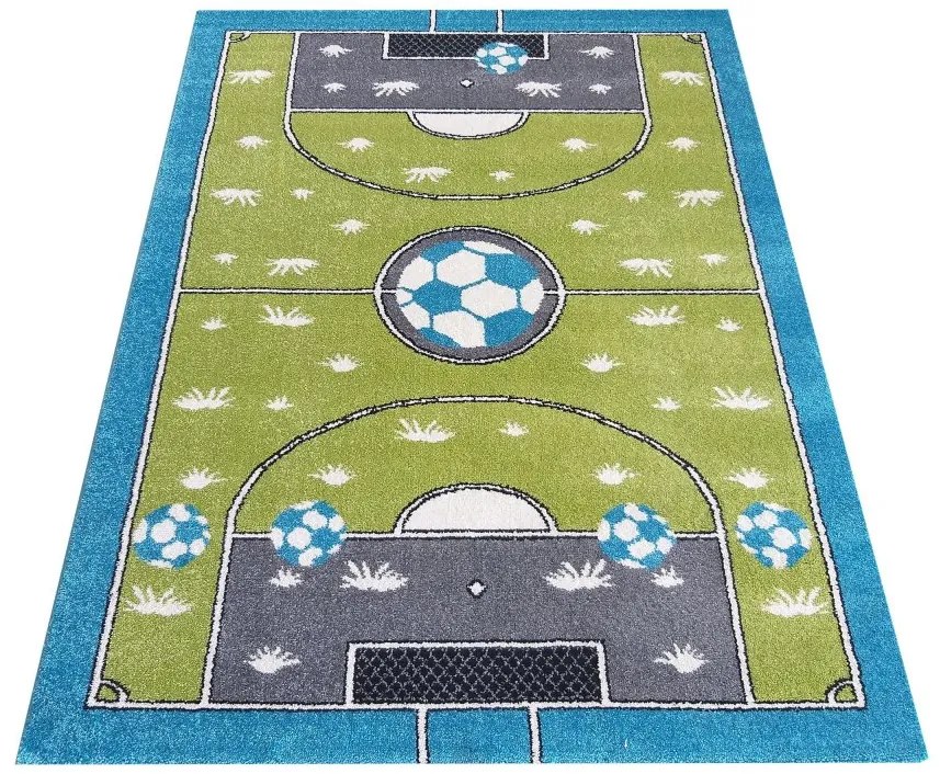 Covor modern pentru camera copiilor teren de fotbal pentru băieți Lățime: 160 cm | Lungime: 220 cm