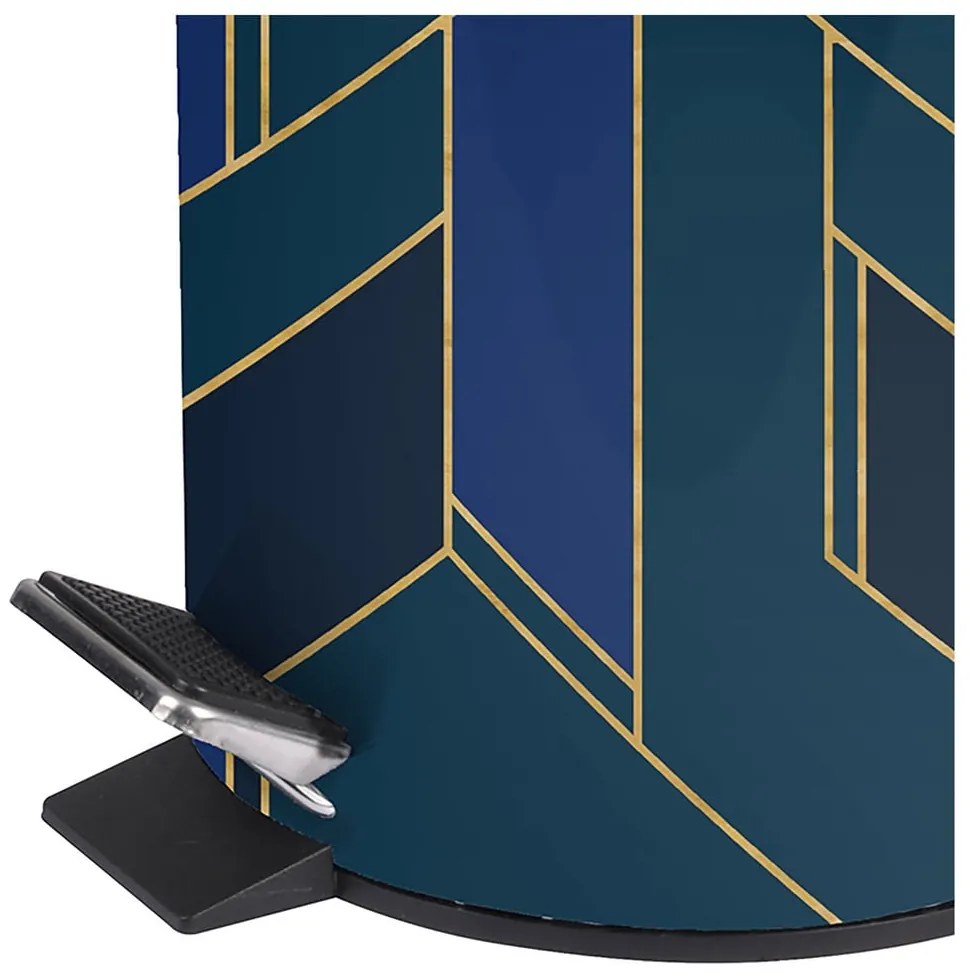 Coș de gunoi albastru închis cu pedală din metal 3 l Achille – douceur d'intérieur