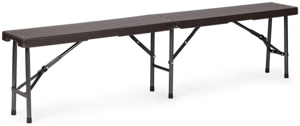 Set catering masă + 2 bănci 180cm Brown Rattan