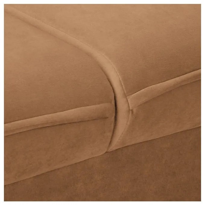 Canapea maro cu tapițerie din catifea 138 cm Juli – Ropez