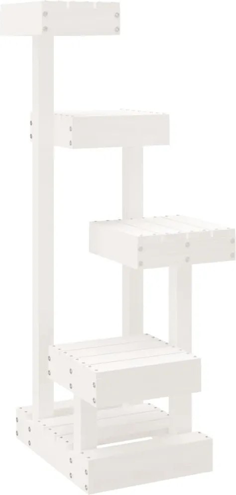 vidaXL Ansamblu de pisici, alb, 45,5x49x103 cm, lemn masiv de pin