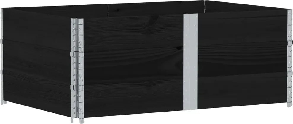 vidaXL Jardinieră de grădină, negru, 150x100 cm, lemn masiv pin