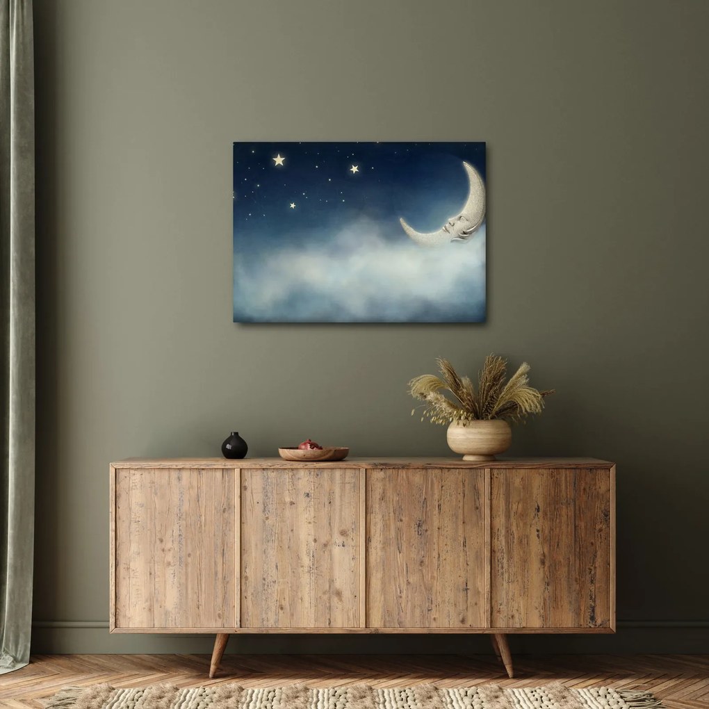 Tablou - Luna cu stele (70x50 cm)