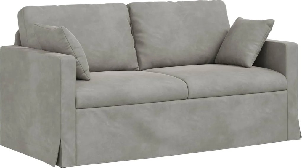 vidaXL Canapea Gri deschis 158 x 78 x 80 cm Catifea