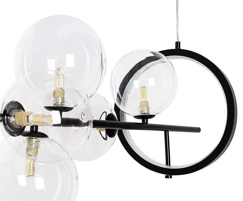 Lustra moderna cu 10 de surse de lumina si LED LINEA 120