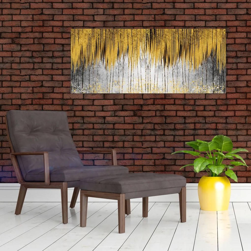 Tablou - Linii de aur (120x50 cm)