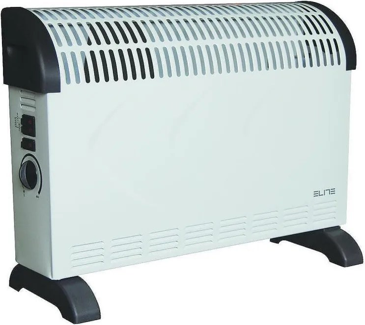 Convector electric pentru podea/perete ELITE CH-0435, 2000W, 22 m², 3 trepte, Termostat reglabil, Ventilator, Alb