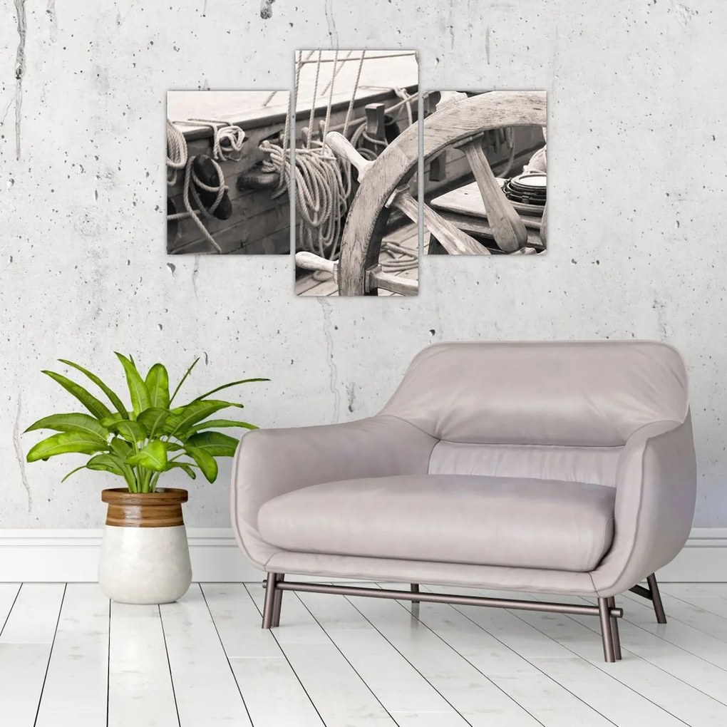 Tablou - Cârma de barcă cu vele (90x60 cm)