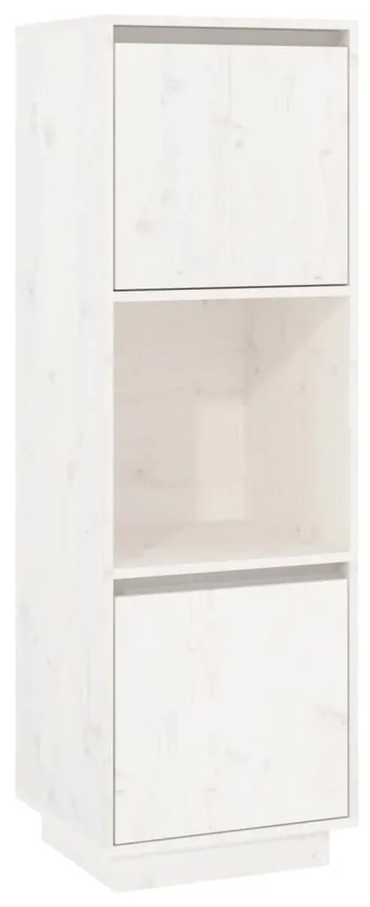 814360 vidaXL Dulap înalt, alb, 38x35x117 cm, lemn masiv de pin