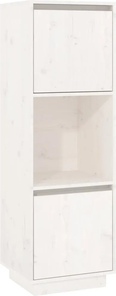 vidaXL Dulap înalt, alb, 38x35x117 cm, lemn masiv de pin