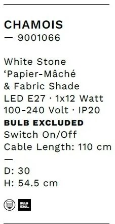 Veioza/Lampa de masa design decorativ, CHAMOIS H 54,5cm