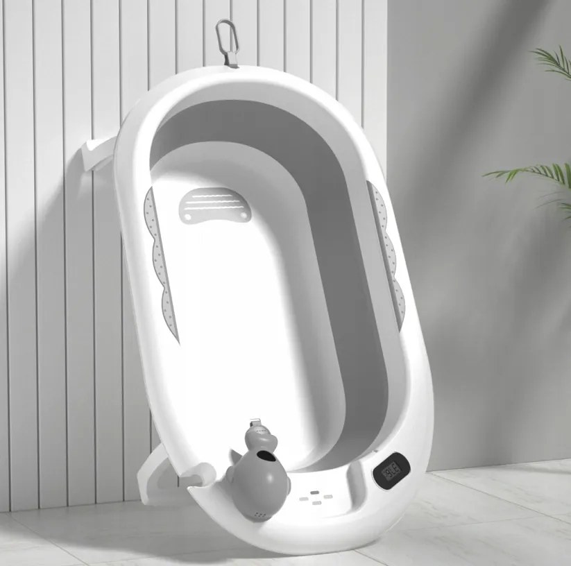 Cada de baie pliabilă pentru copii VAIANA PREMIUM cu pernă - mai multe culori Violet