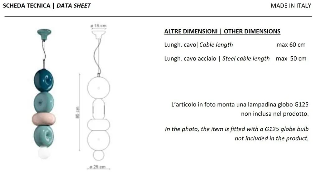 Lustra retro realizata manual din ceramica Bumbum