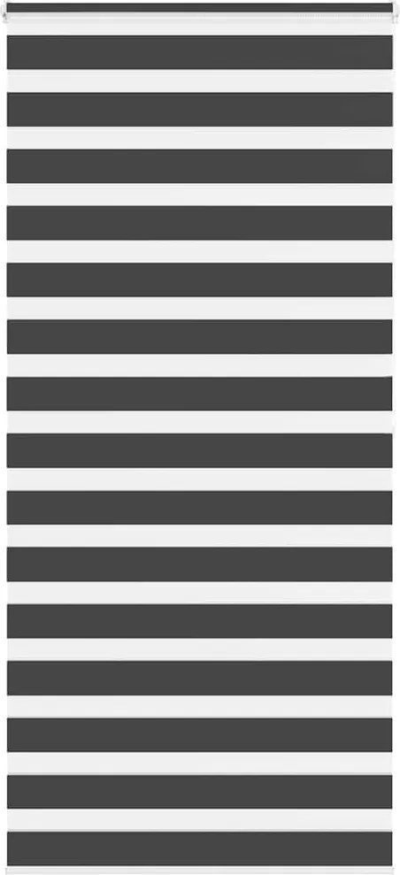 vidaXL Jaluzea tip zebra neagră lățime țesătură 110,9 cm poliester
