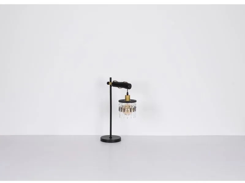 Veioza, lampa de masa design modern COMMA alama mat, negru