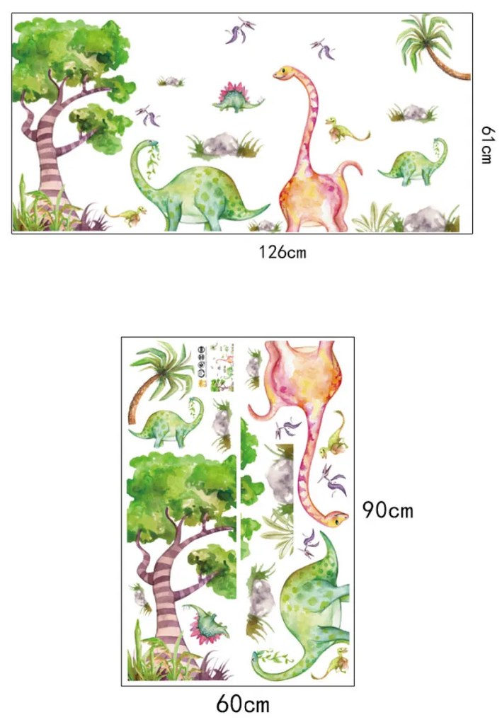 Autocolant de perete "Dinozauri 3" 61x126cm