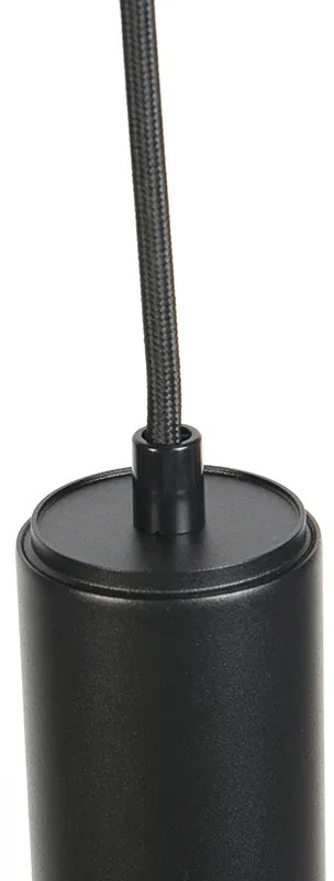 Lampă pendant de design neagră - Tuba Small