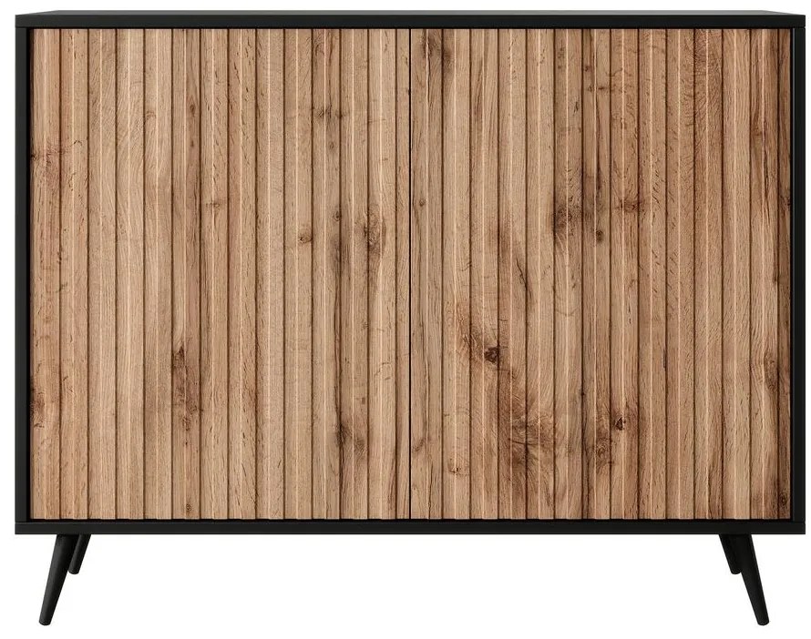 Dulap Biel B1 (negru + stejar wotan). 1098856