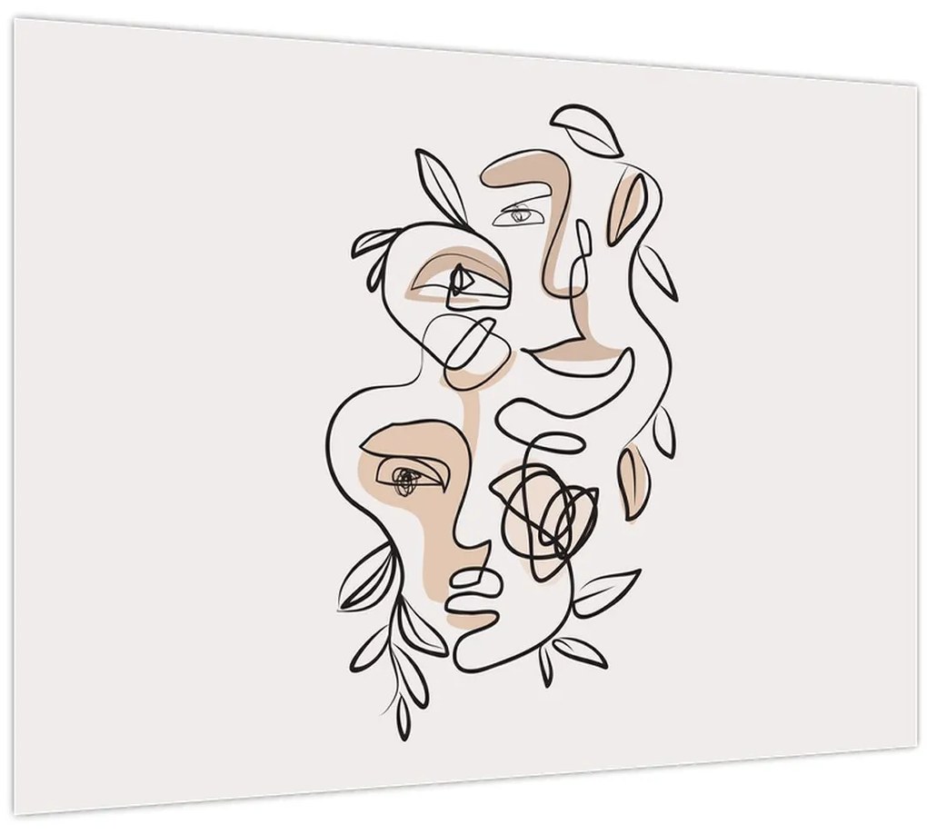 Tablou - Line art facials (70x50 cm)