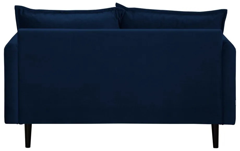 Canapea albastru-închis cu tapițerie din catifea 138 cm Juli – Ropez