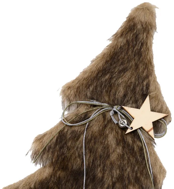 Brad decorativ cu blana LUSH 28 cm - diverse culori Barva: Maro