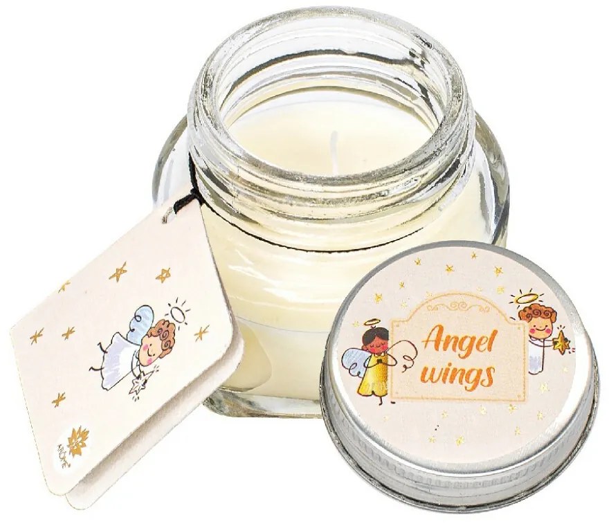 Set de lumânări aromate cu felicitare 28 g încutie cadou, Winter, mix 6 bucăți