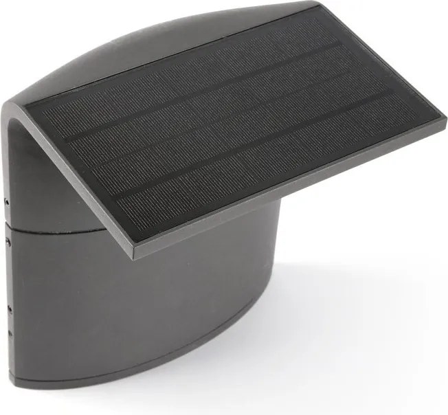 Mini Stalp exterior solar cu senzor de miscare LUMA S gri