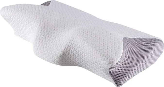 decoDoma Pernă ergonomică din spumă cu memorie alb-gri 60 x 35 cm