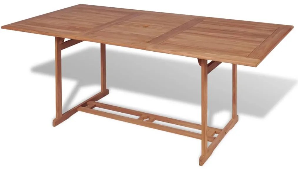 vidaXL Masă de grădină, 180 x 90 x 75 cm, lemn masiv de tec