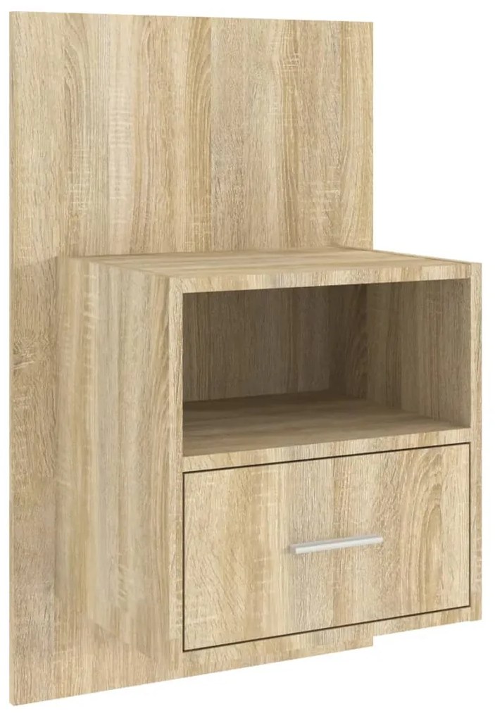 811013 vidaXL Noptieră de perete, stejar sonoma