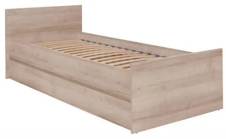 Pat de o persoană 80 cm Cortez C 08 (stejar sonoma) ( cu somieră). 1004891
