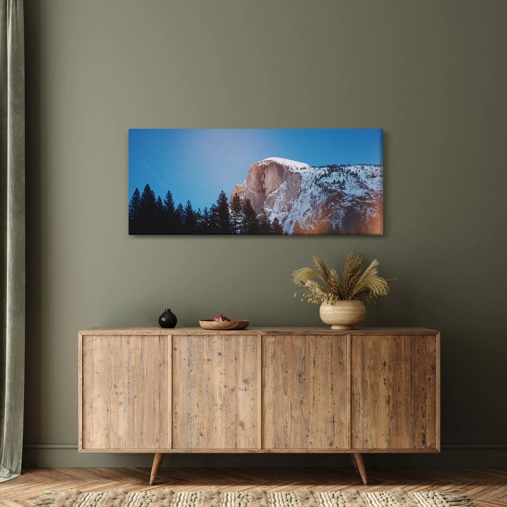Tablou - Crestele munților noaptea (120x50 cm)