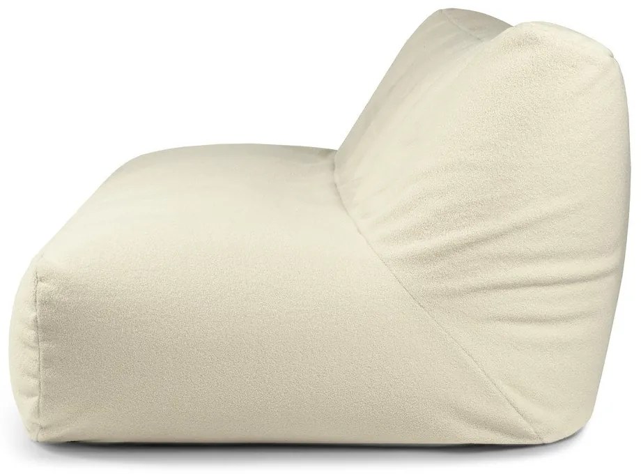 Fotoliu bean bag crem cu tapițerie din țesătură bouclé Sofa Tube 190 – SLOWDOWN