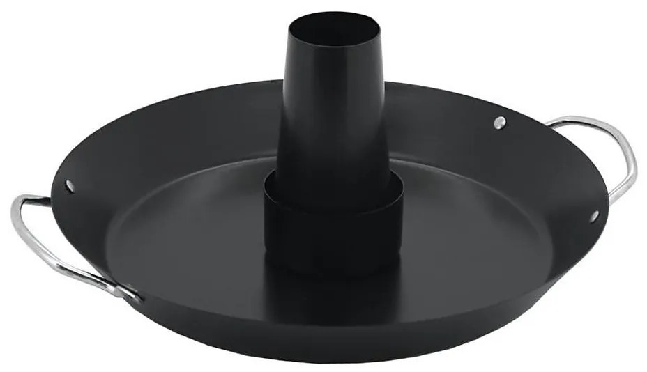 Suport grătar cu tigaie pentru pui, diametru 30 cm