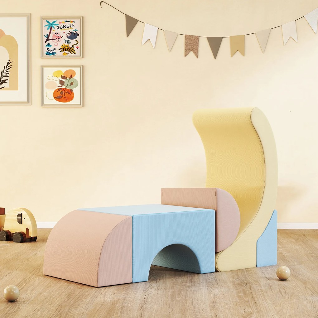 AIYAPLAY Set 5 Blocuri Moi pentru Copii 1.5-8 Ani Multicolor | Aosom Romania